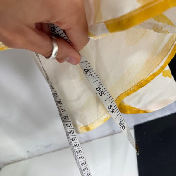 NWT Cult Gaia Womens Yellow Multicolor Chelsea Floral Silk Midi Dress Size M - Picture 12 of 14